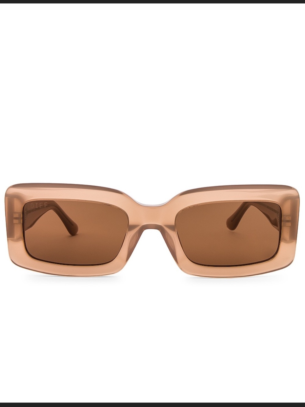 NEW DIFF Eyewear Indy 51mm Rectangular Polarized Sunglasses In Taupe/Brown